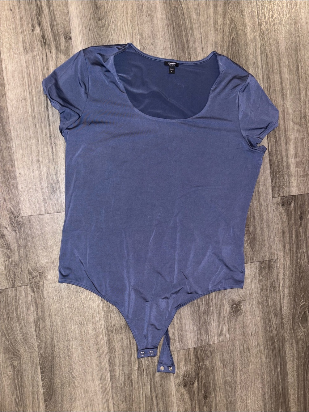 Express Scoop Neck Short Sleeve Bodysuit - Blue